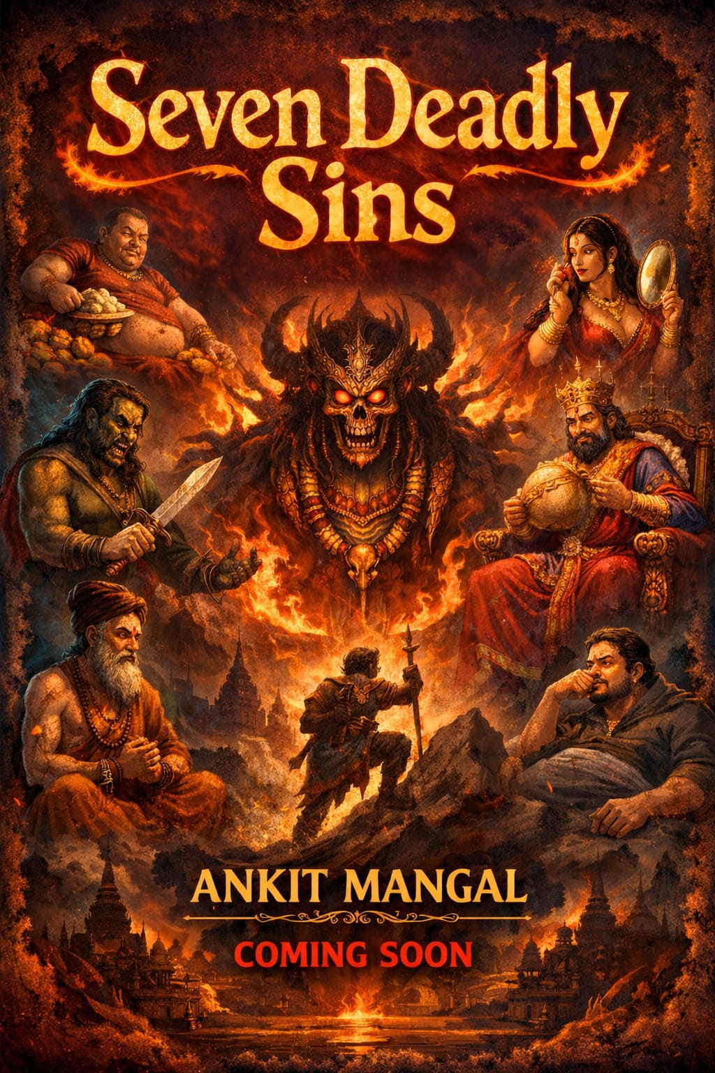 The Seven Deadly Sins book cover by Ankit Mangal